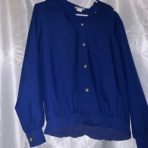 Vintage Royal Blue Blouse